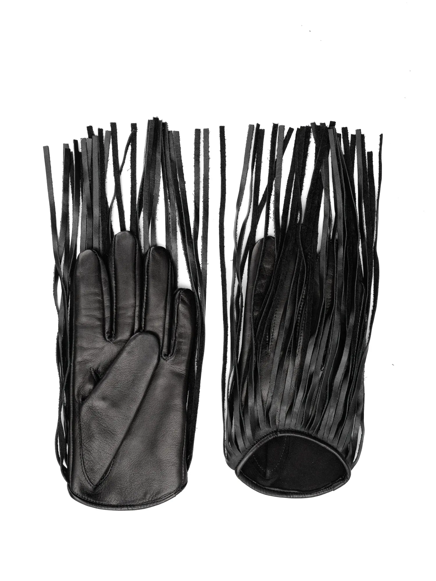 Short fringed gloves